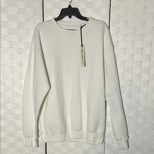 Free Planet Men's Cream Crewneck Sweater